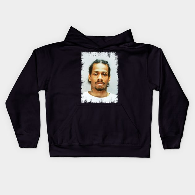 allen iverson mugshot Kids Hoodie by Potato 8 Pixel